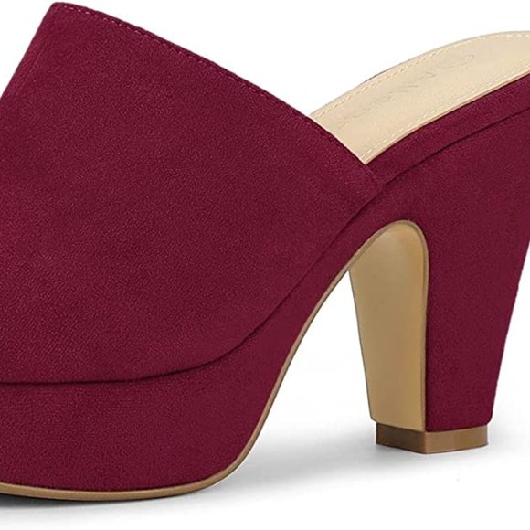 Allegra K Women's Open Toe Platform Chunky Heel Slides Sandals NEW in Box - Picture 7 of 7